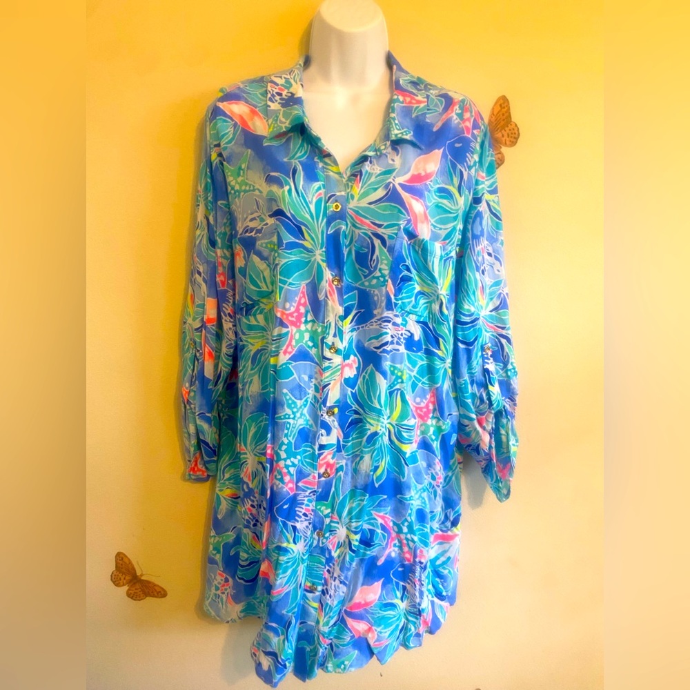 NWOT Lilly Pulitzer Shirt Dress XL